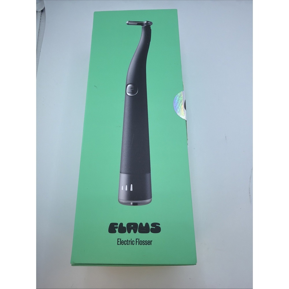 Flaus Electric Flosser Starter Kit, Black